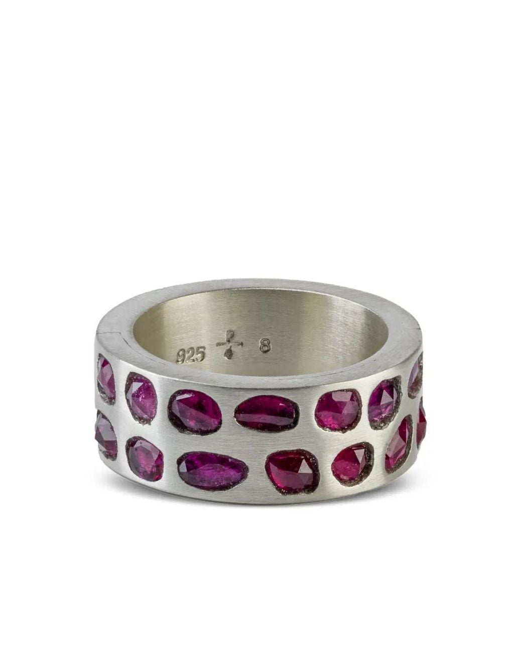Parts Of 4 Gray Sterling Sistema Ruby Ring