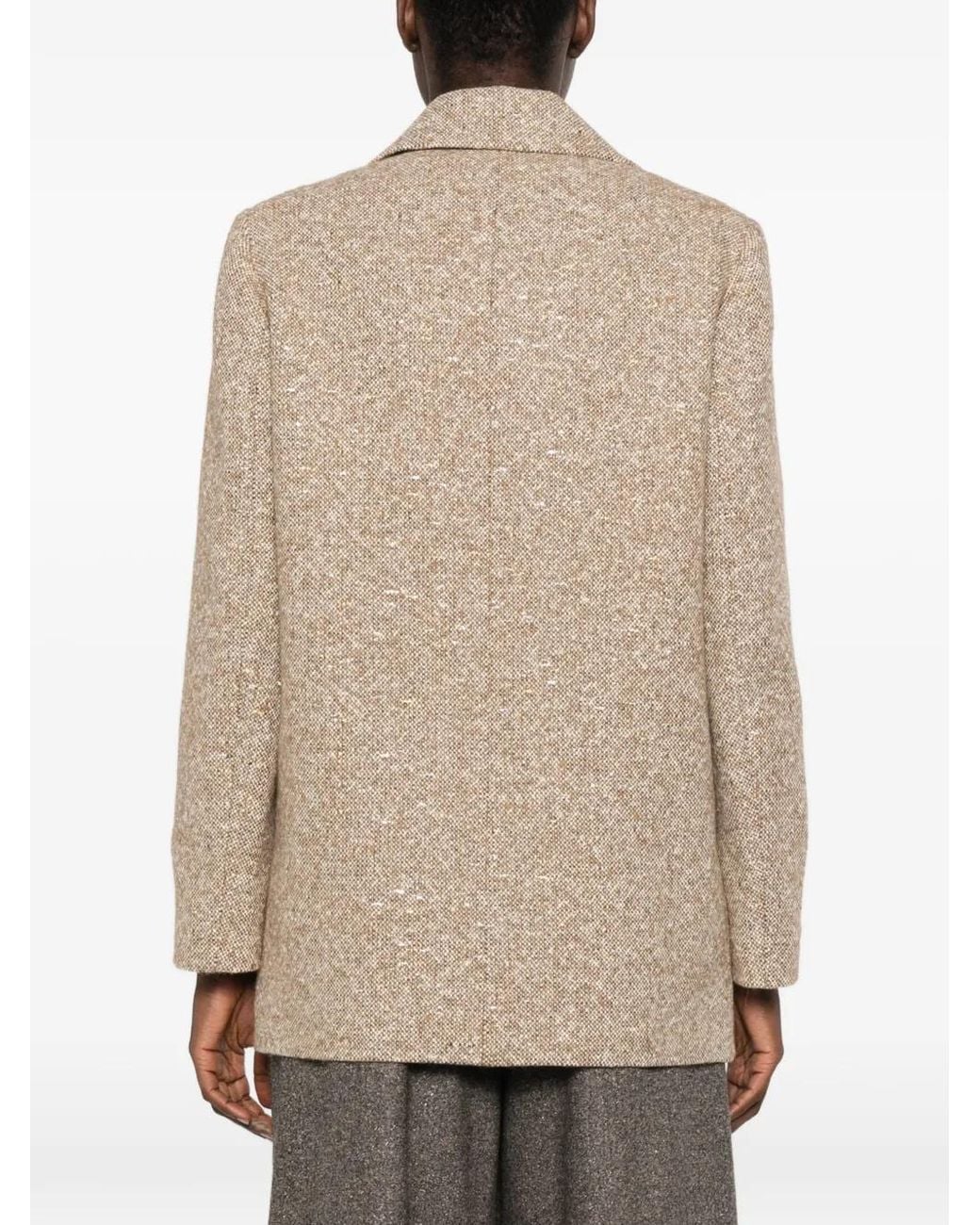 Peserico Natural Double-Breasted Blazer