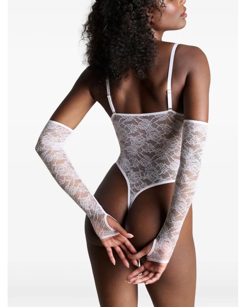 Maison Close White Flashback Mittens