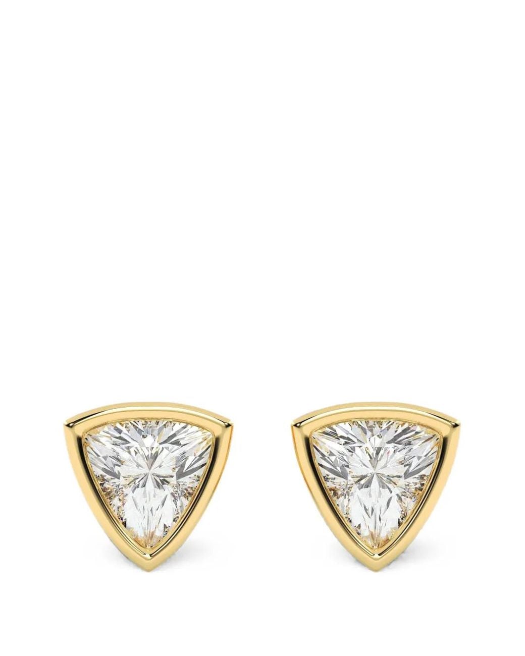 Diamond Essentials Metallic Lab-Grown Diamond Trillion-Cut Earrings