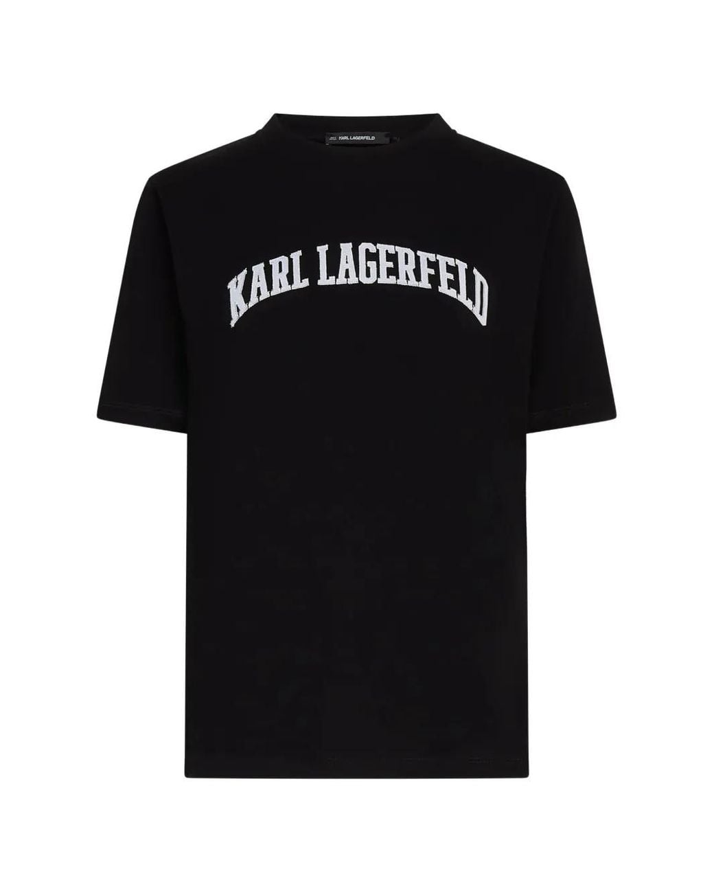 Karl Lagerfeld Black Logo-Print T-Shirt