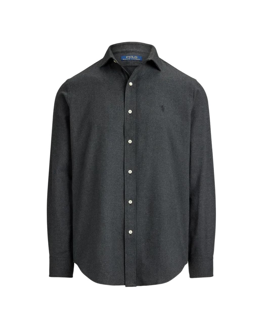 Polo Ralph Lauren Black Embroidered-Logo Button-Down Shirt for men