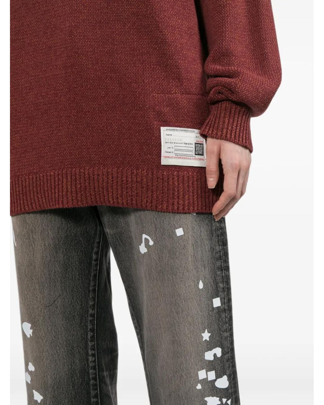 Maison Mihara Yasuhiro Gray Layered-Detail Jeans
