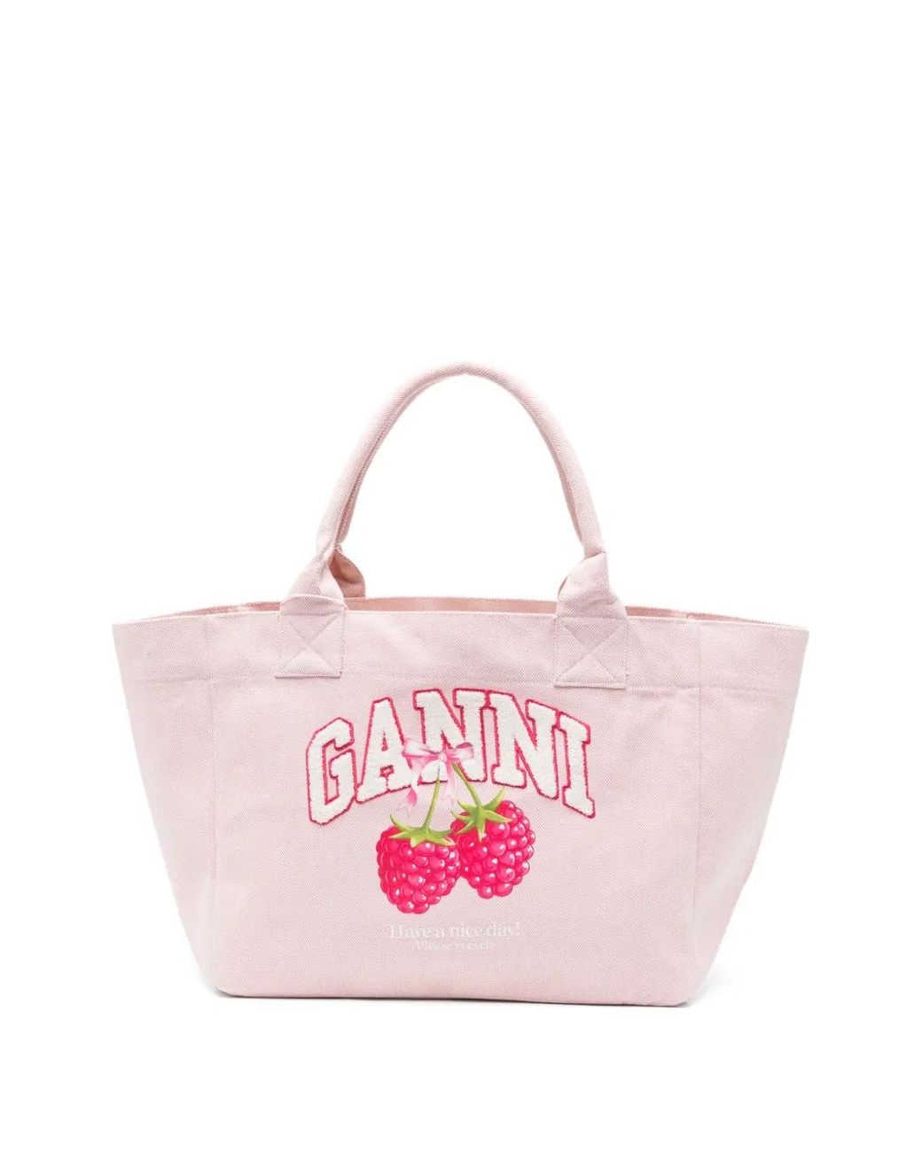 Ganni Pink Medium Tote Bag