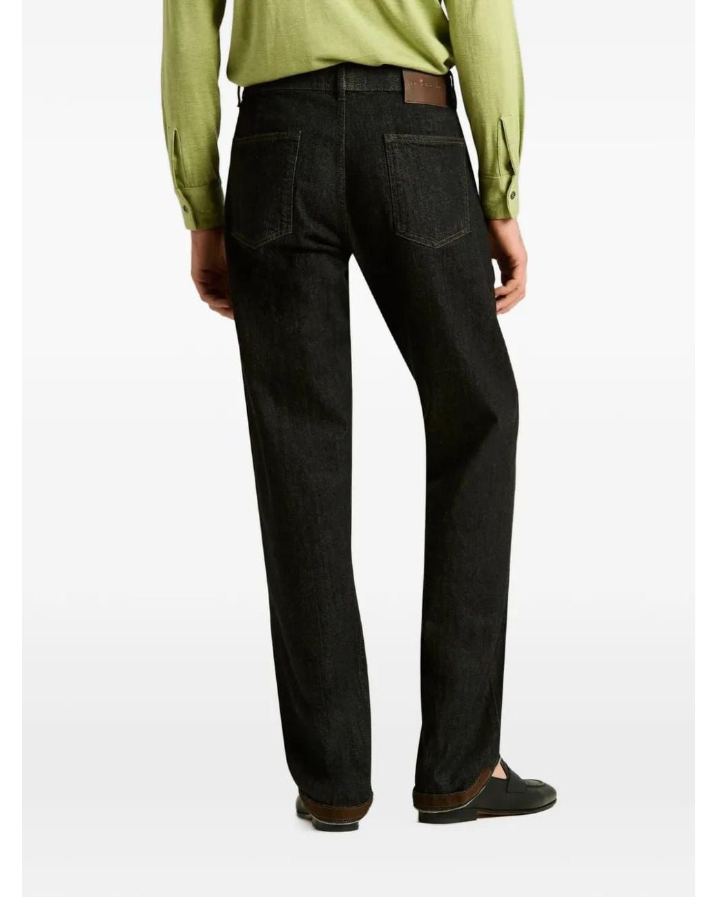 Vaqueros Rectos Con Botones Kiton de hombre de color Black