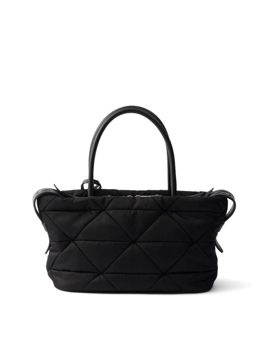 Prada Black Padded Re-Nylon Medium Tote Bag