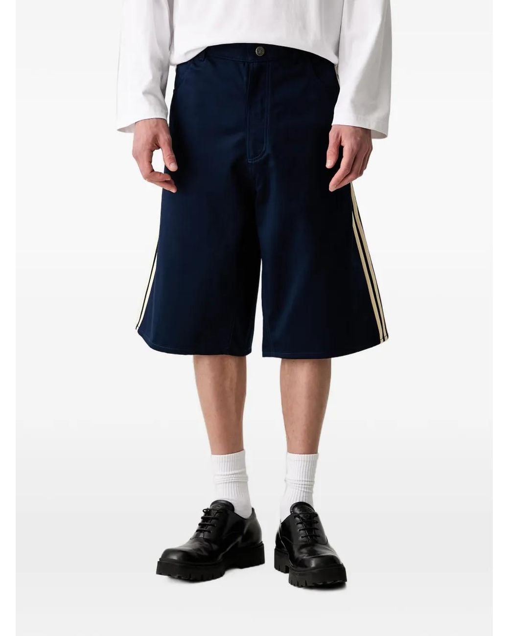 Adidas Blue Firebird Twill Bermuda Shorts for men