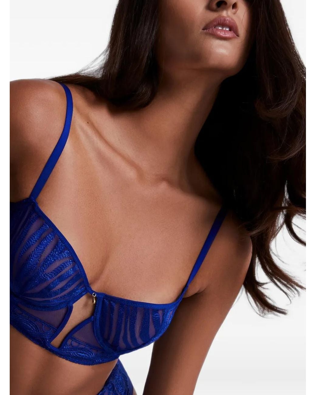 Aubade Blue Wild Pulse Bustier Bra