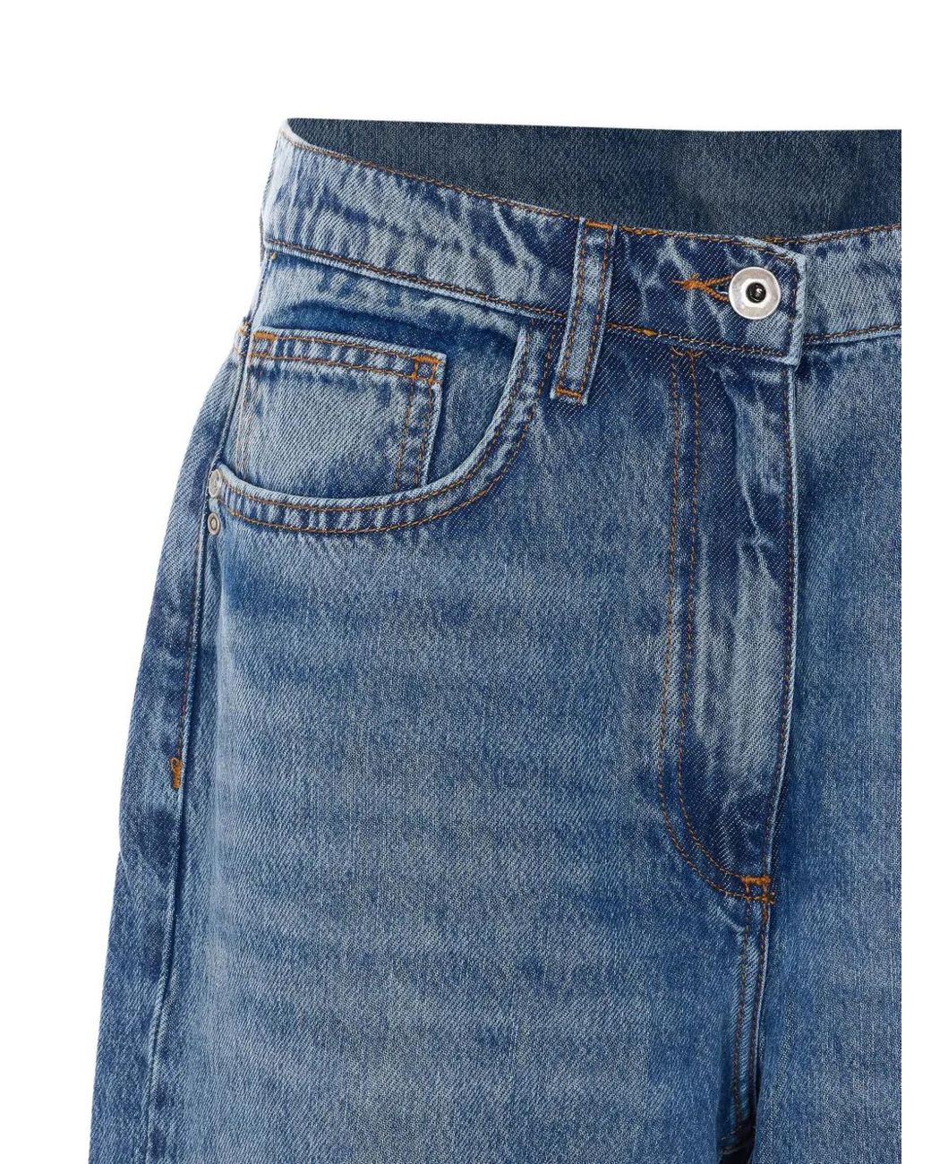 Patrizia Pepe Blue Embroidered Logo Jeans