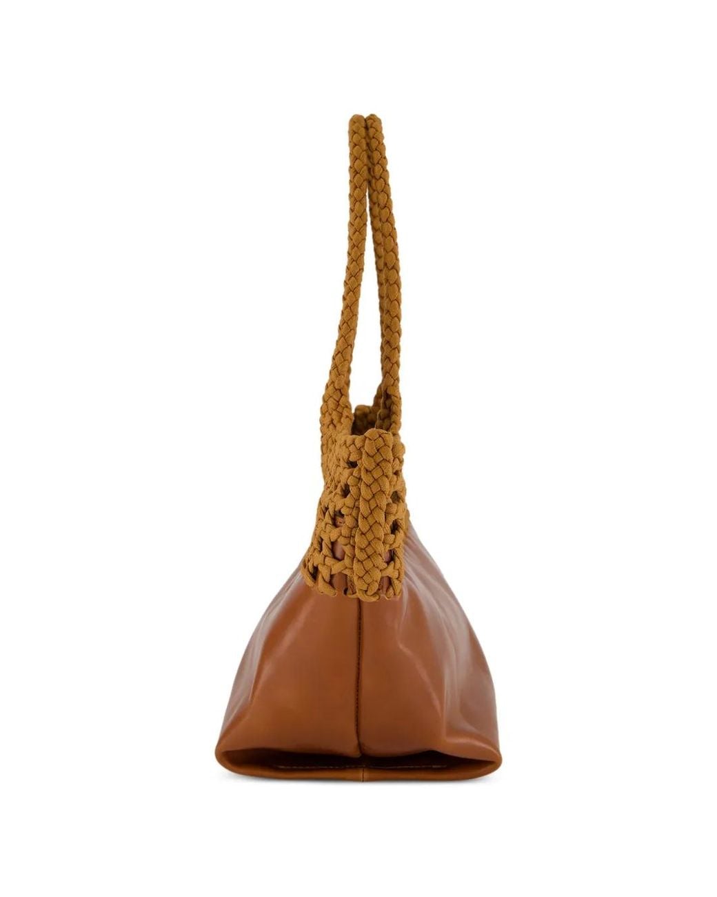 Hereu Brown Elma Braided Shoulder Bag