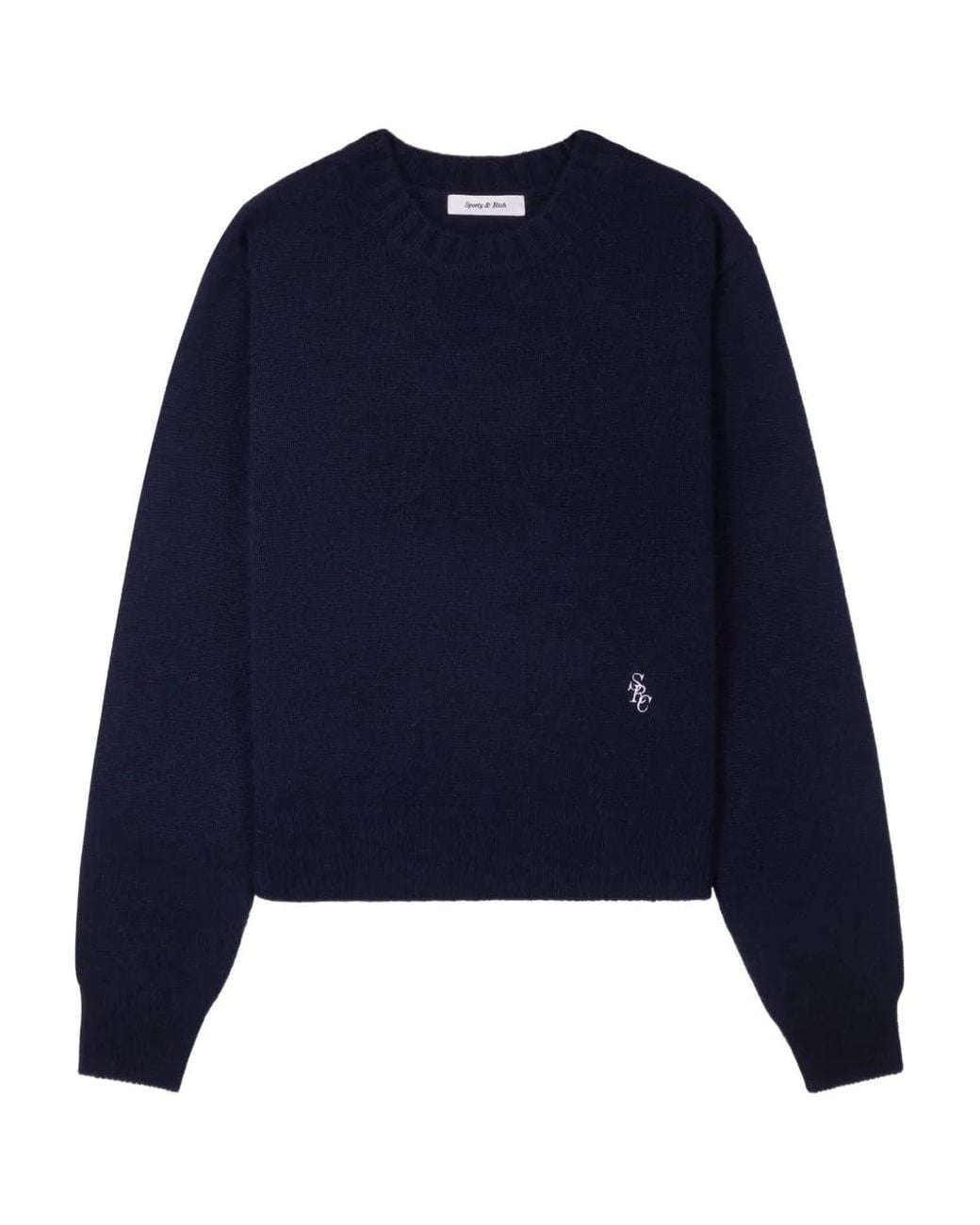 Sporty & Rich Blue Pull En Maille Jacquard