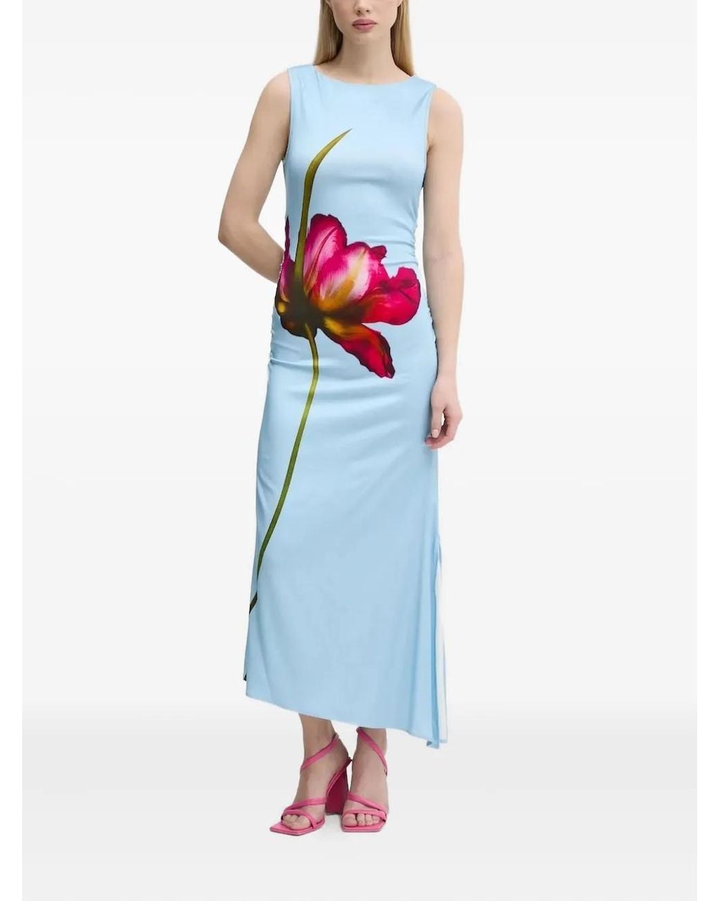 Desigual Orchid Asymmetric Dress in Blue | Lyst Desigual Orchid Asymmetric Dress in Blue | Lyst