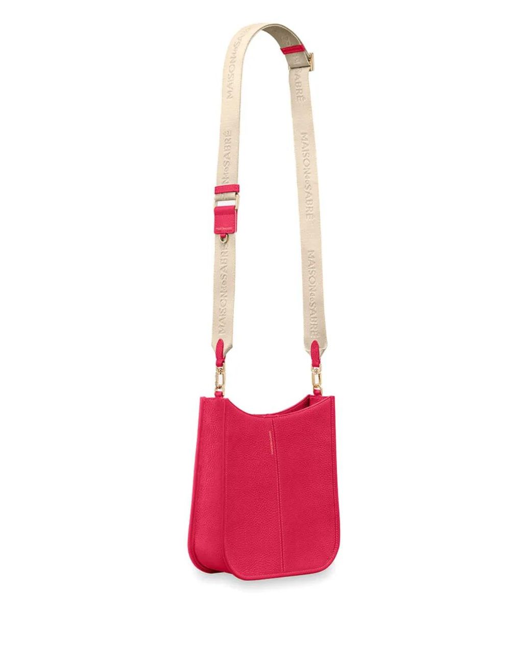 Maison De Sabre Pink Sac Porté Épaule En Cuir