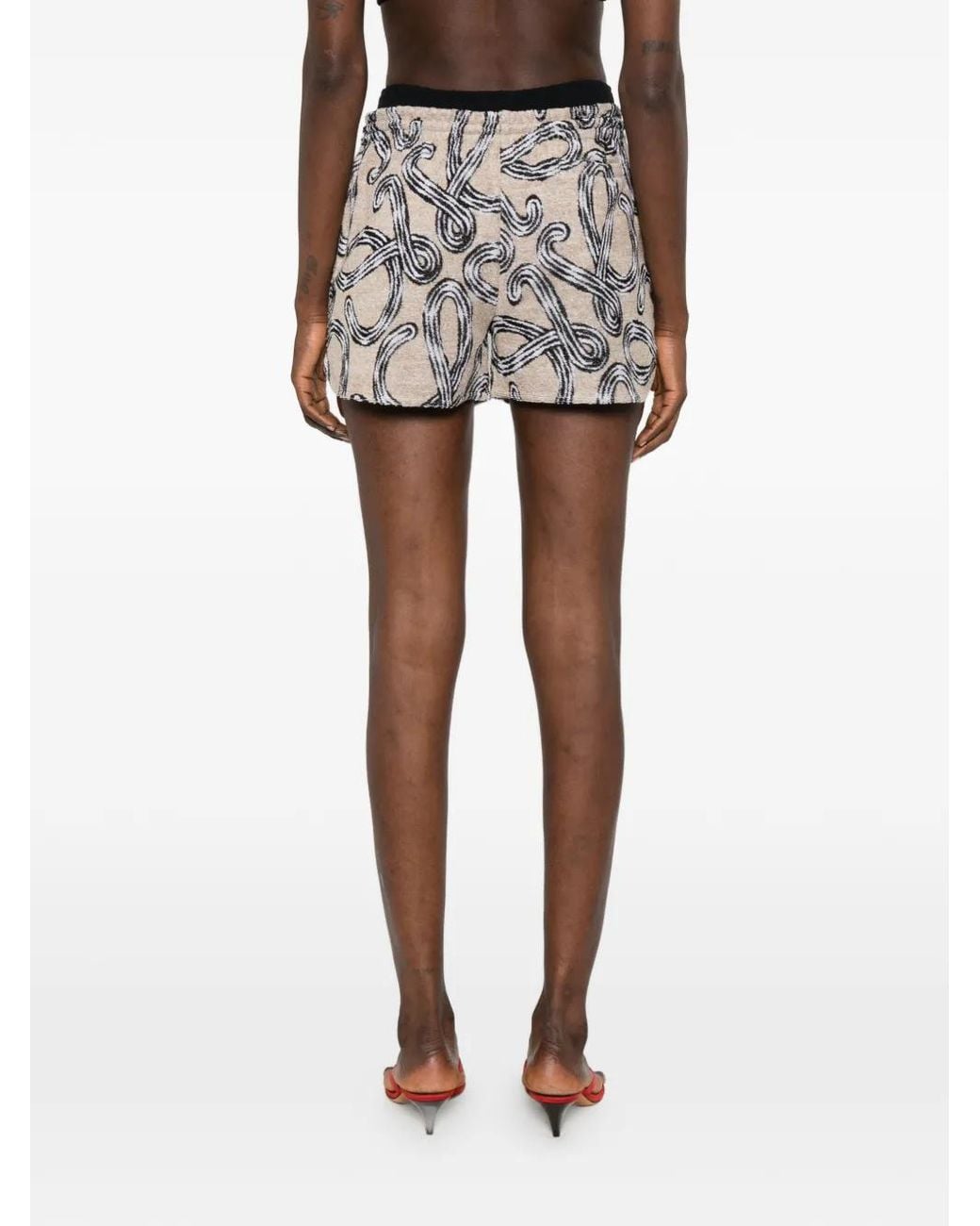 Loewe White X Paula's Ibiza Elastic-Waistband Shorts