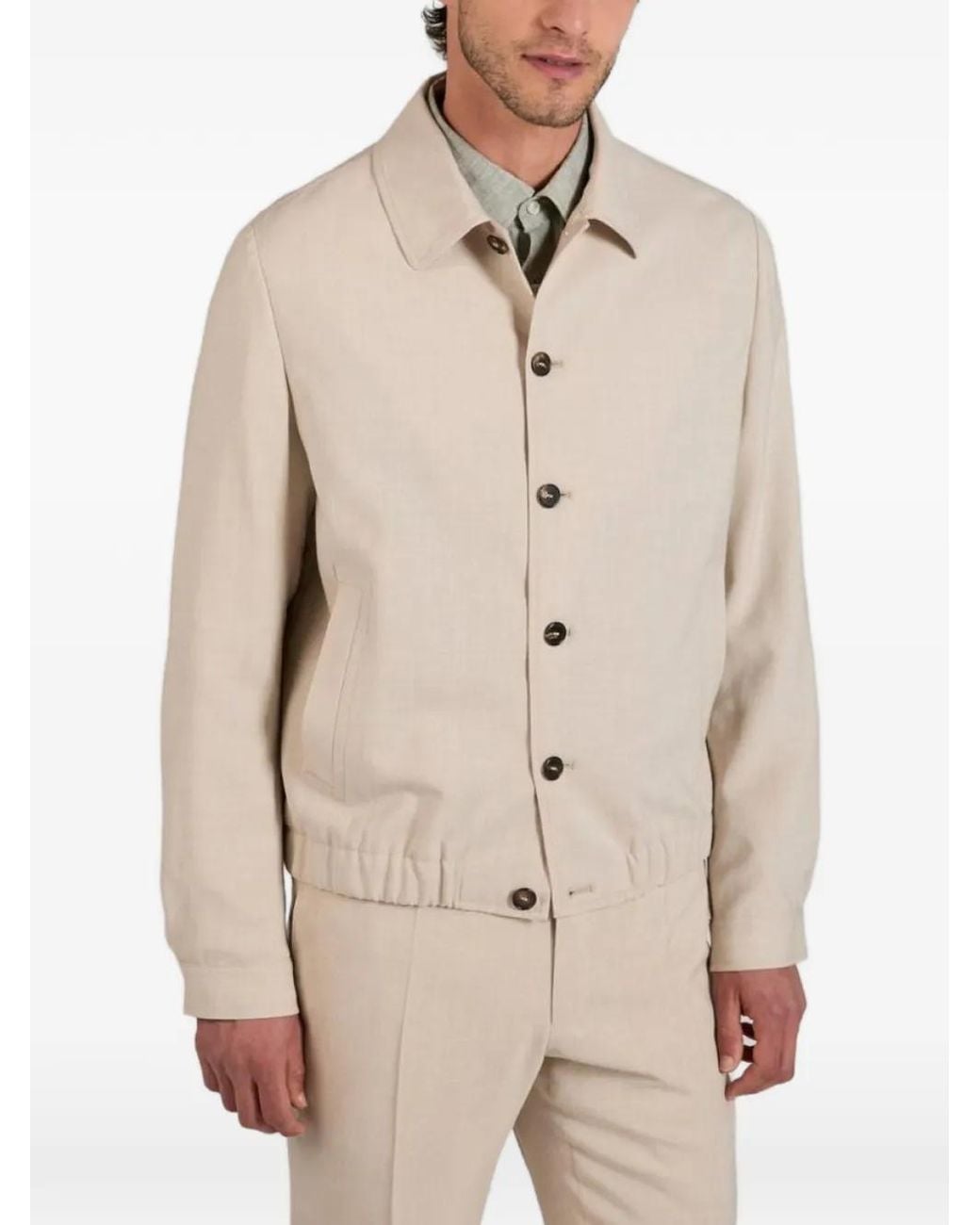 Slowear Natural Button-Up Jacket for men