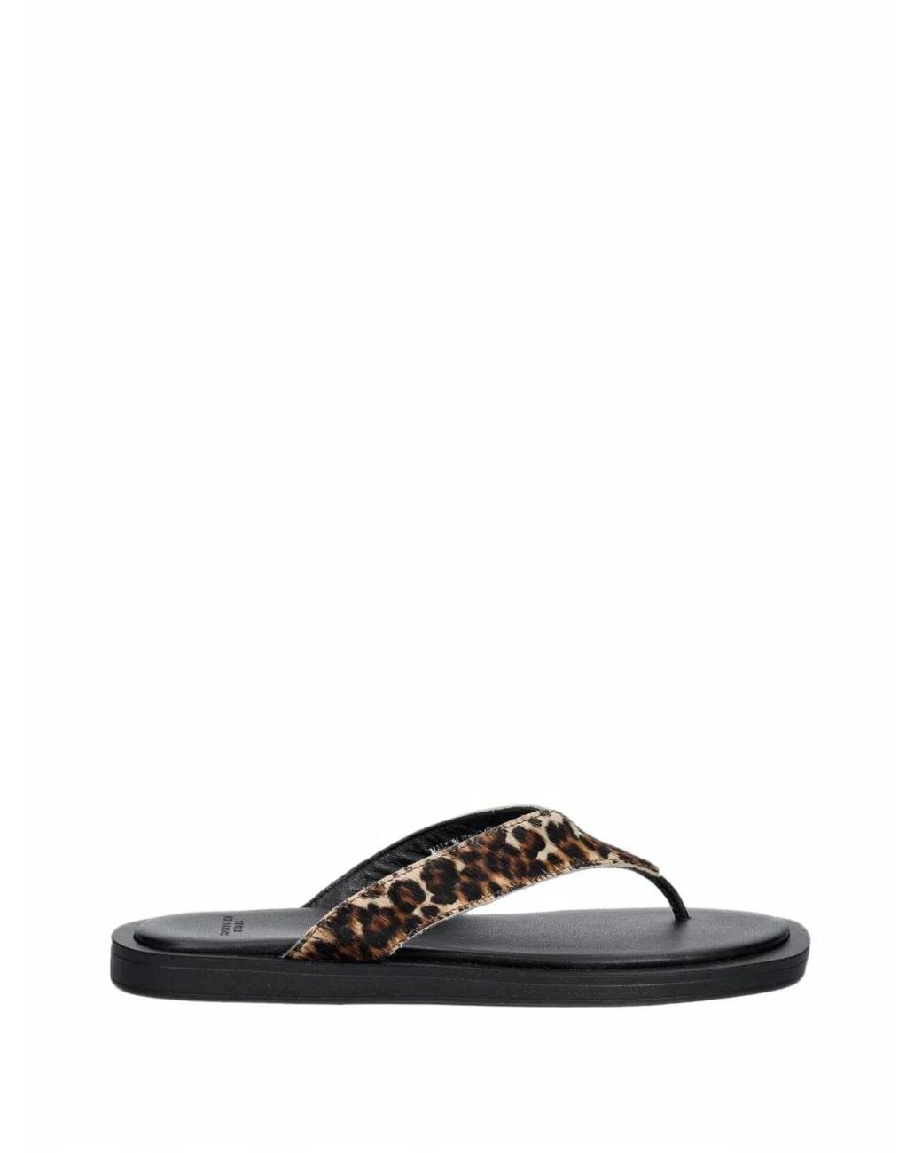 COPENHAGEN Black Print Thong-Strap Slide