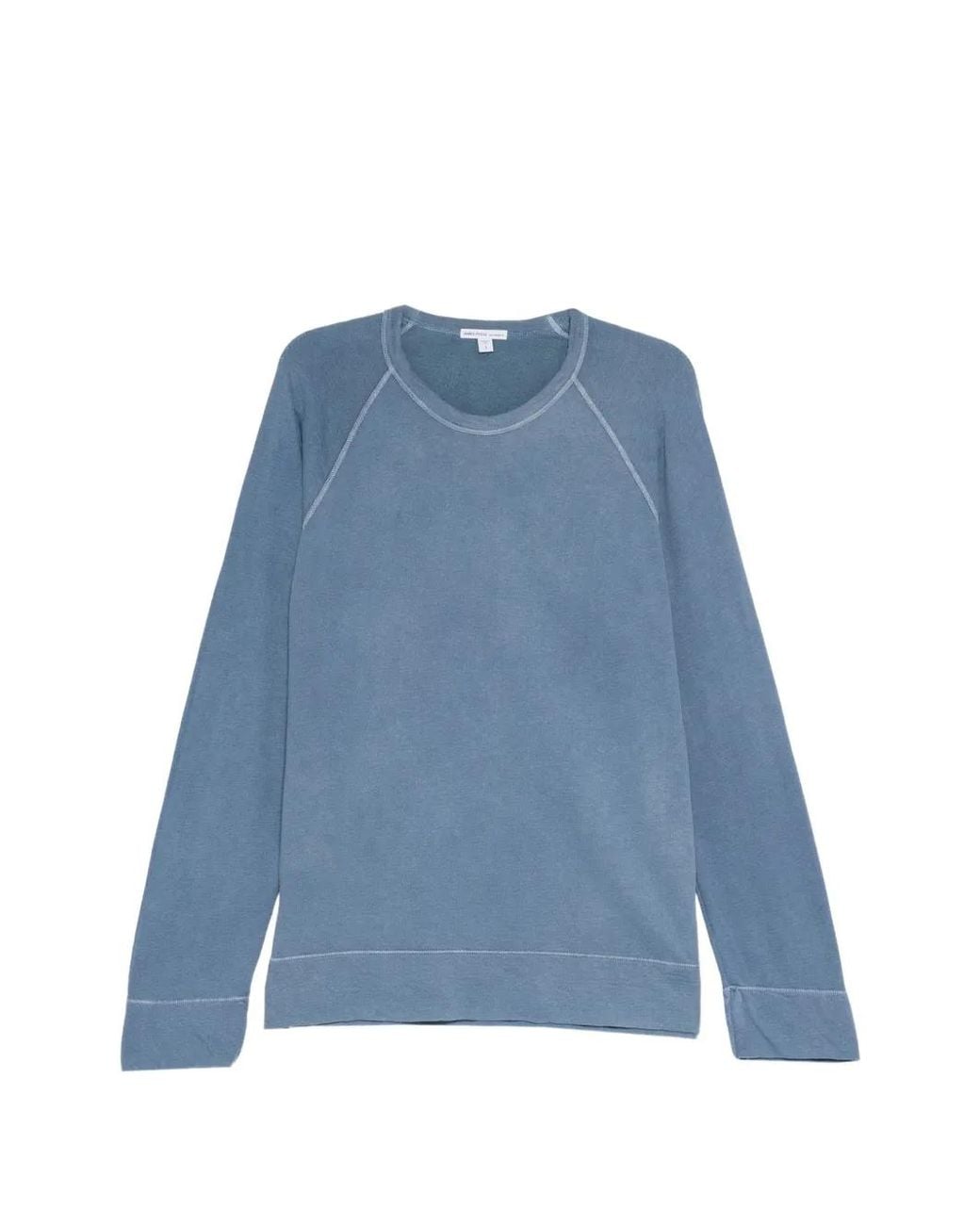 James Perse Blue French Terry Sweater for men