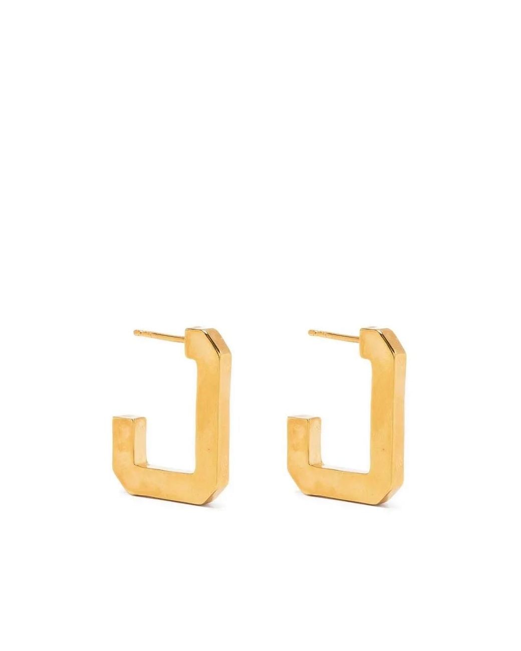 Zadig & Voltaire Metallic Brass Hoop Earring