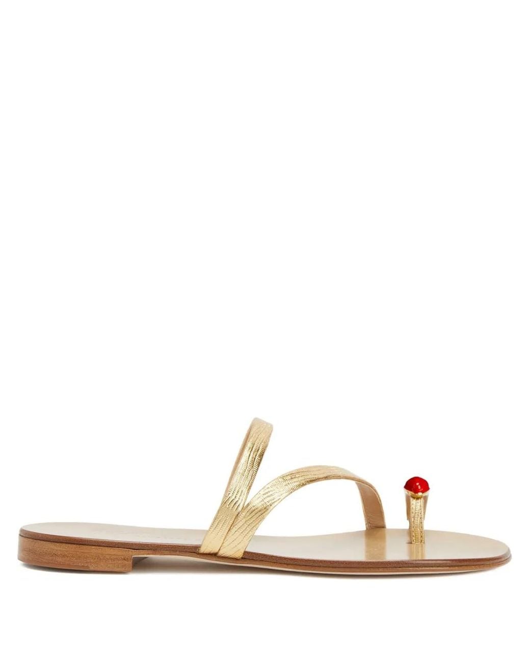 Giuseppe Zanotti White Febe Leather Toe-Ring Sandals