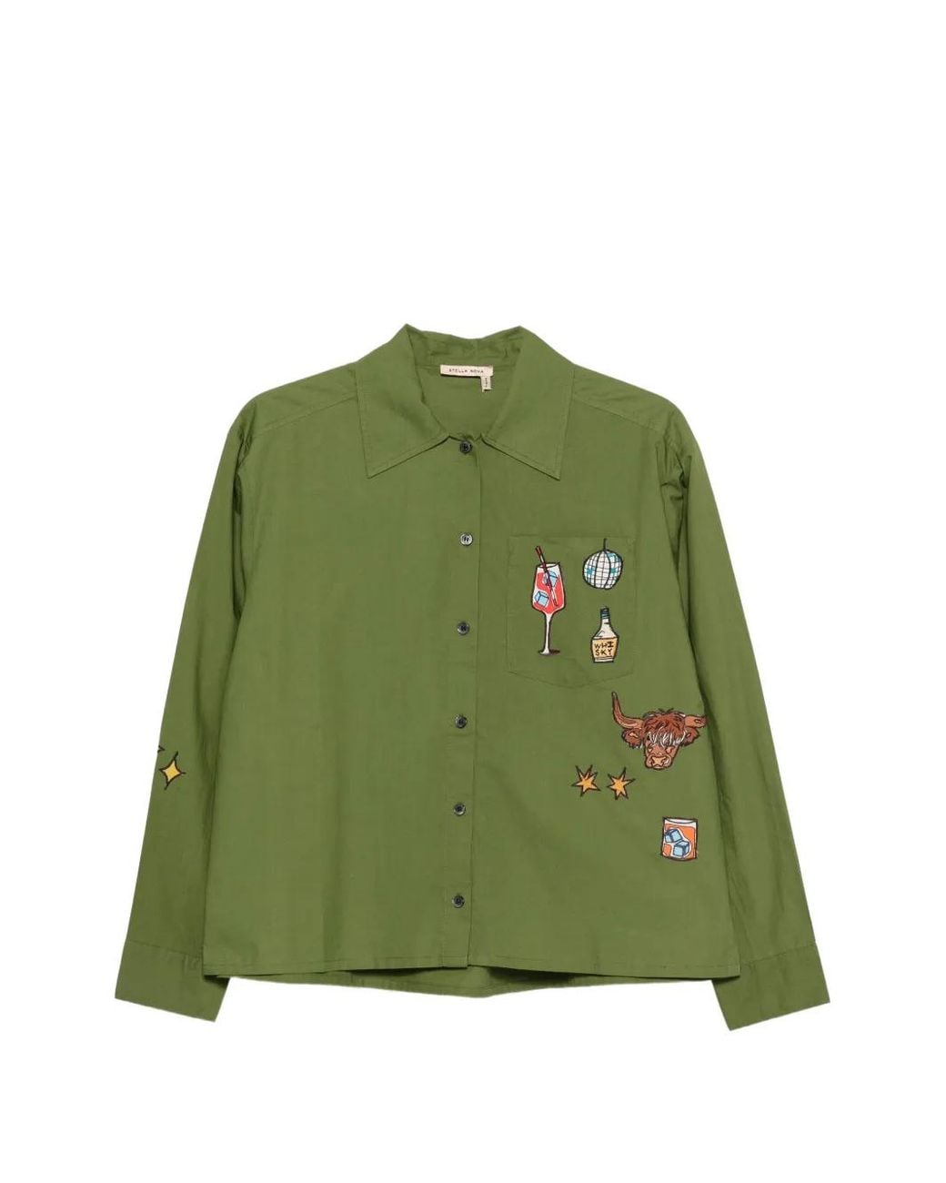 Stella Nova Green Patch-Pocket Shirt