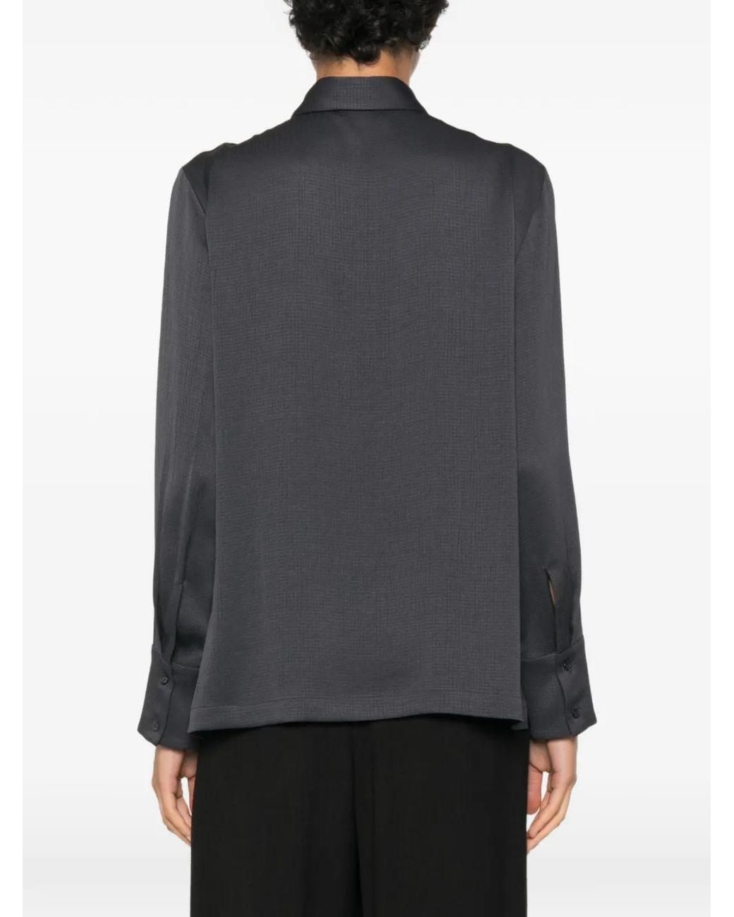 Peserico Black Embellished-Collar Shirt