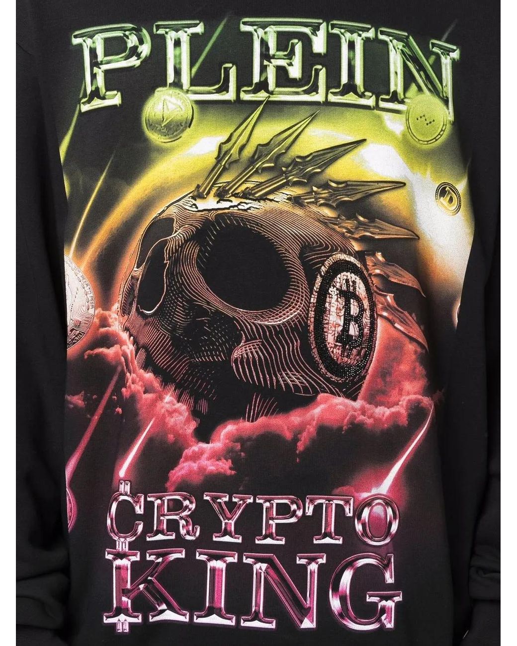 Philipp Plein Black 'Crypto King' Hoodie for men
