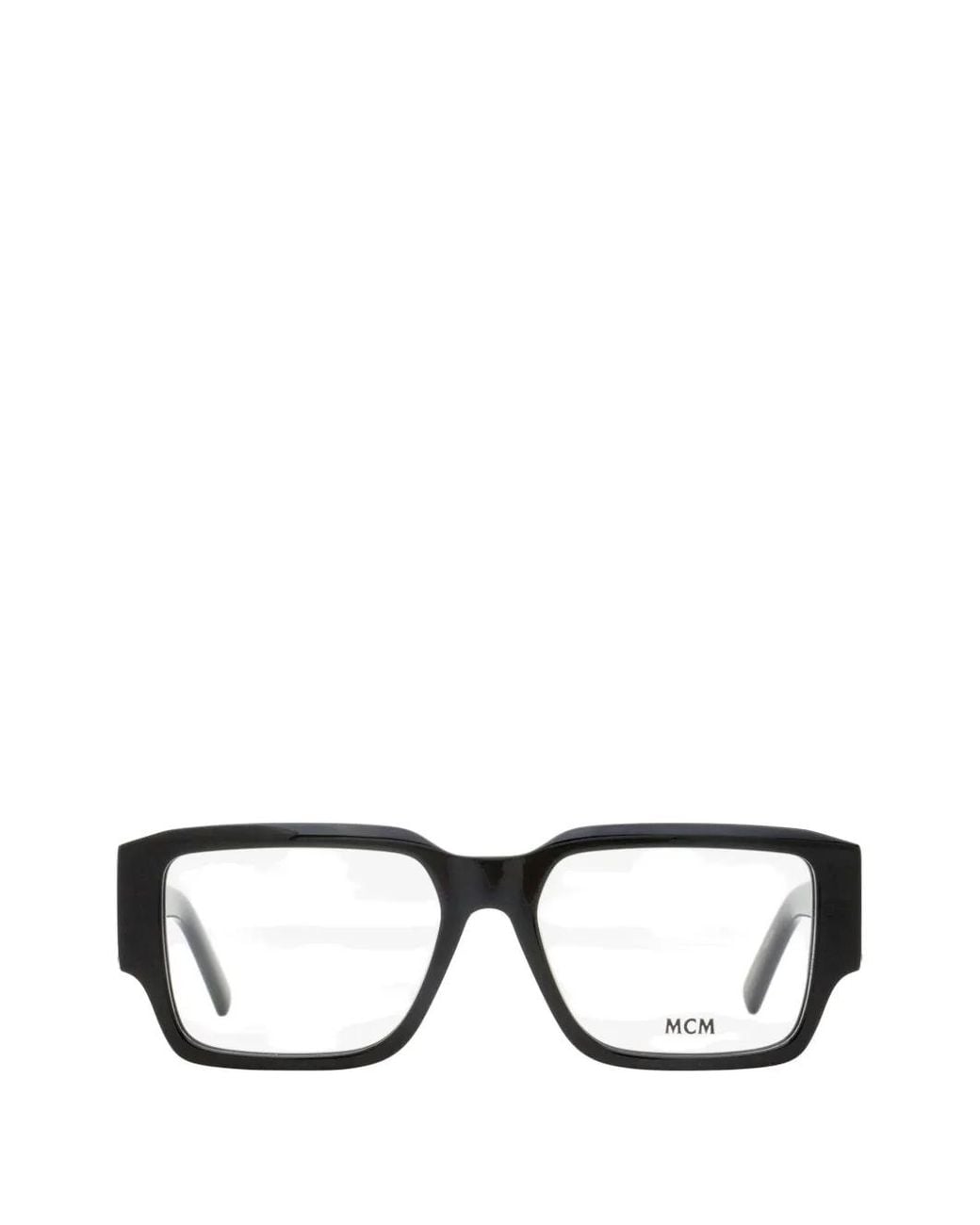 MCM Black Laurel Relief Rectangular-Frame Glasses