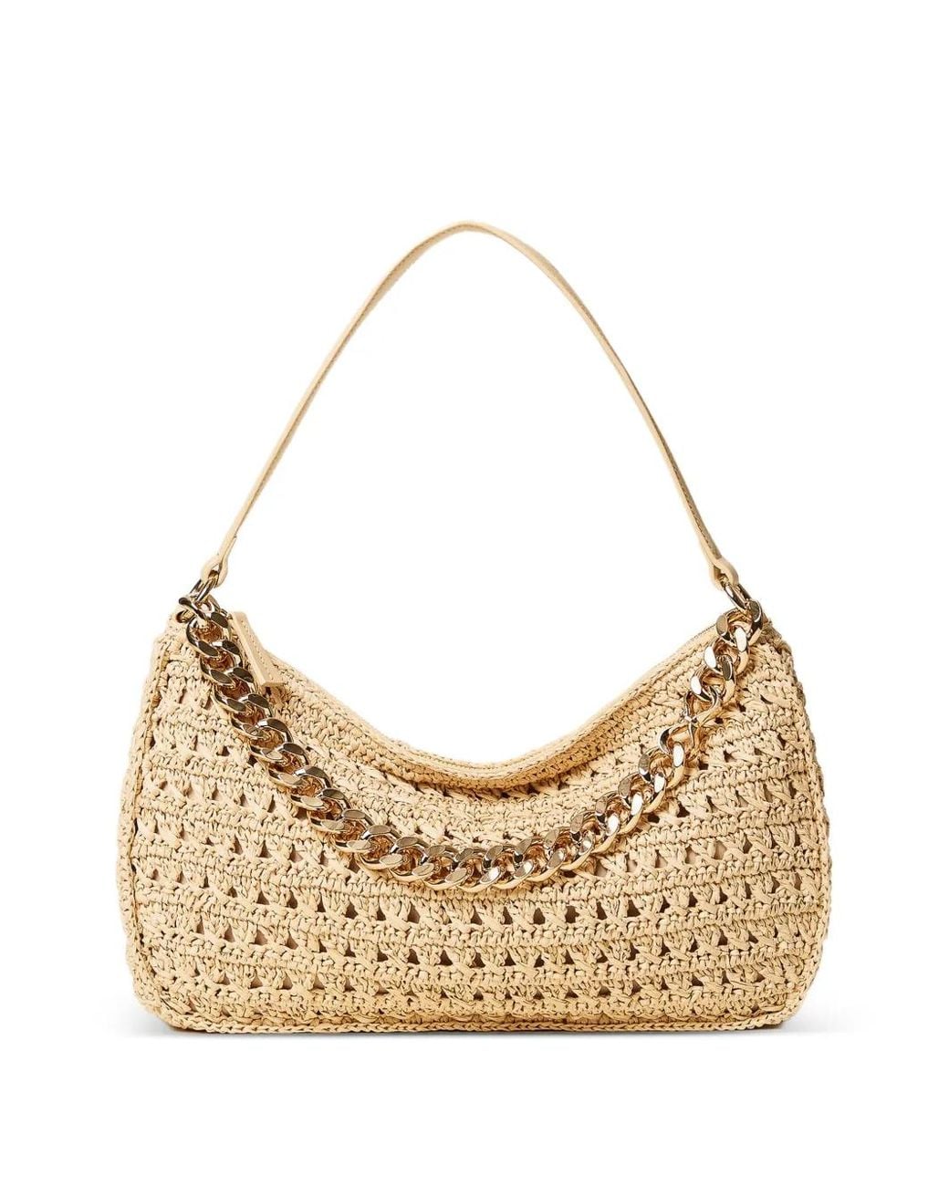 Twinset Natural Large Liliane Woven Shoulder Bag