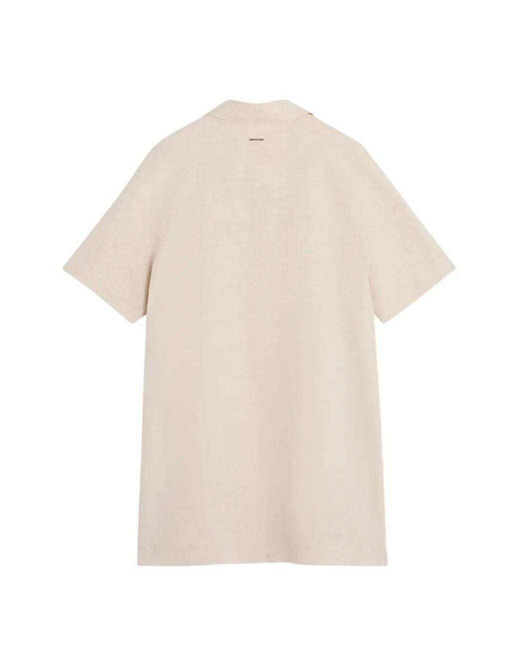 Maison Kitsuné Natural Robe Courte À Manches Courtes Et Poches