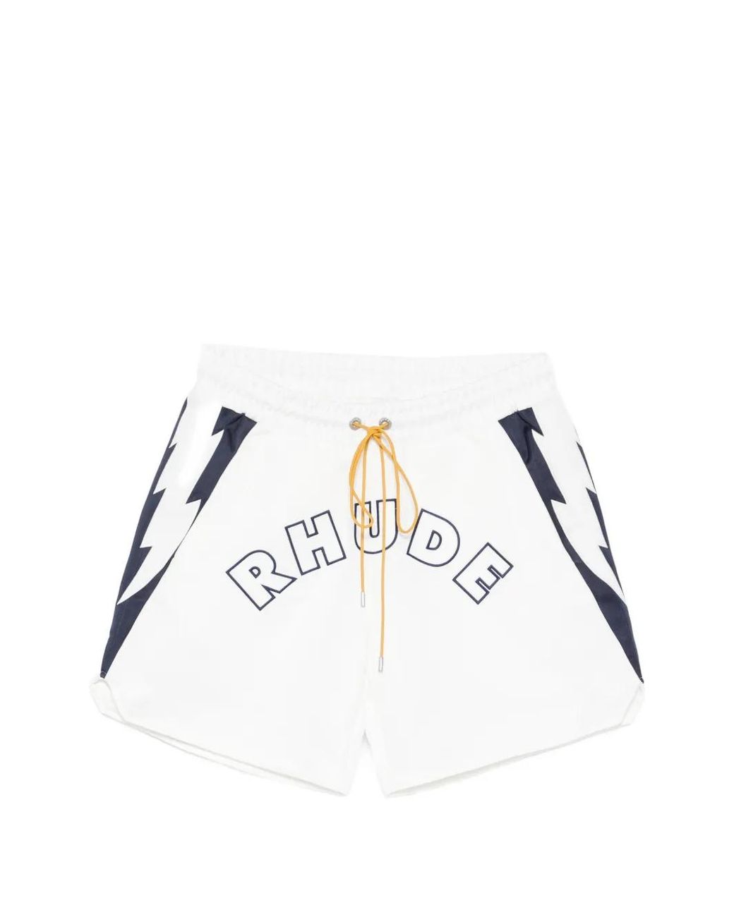 Rhude White Logo Lightning Shorts for men