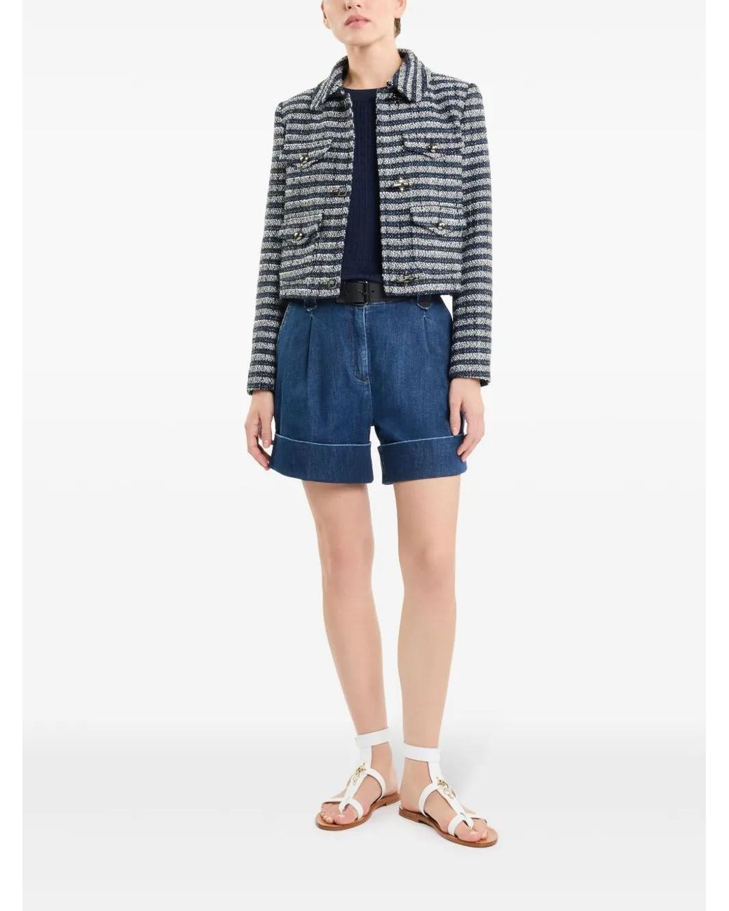 Fay Blue Denim Shorts