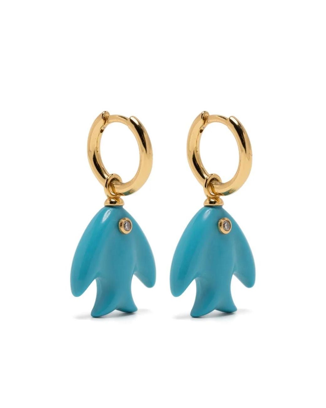 Eshvi Blue Fish Earrings