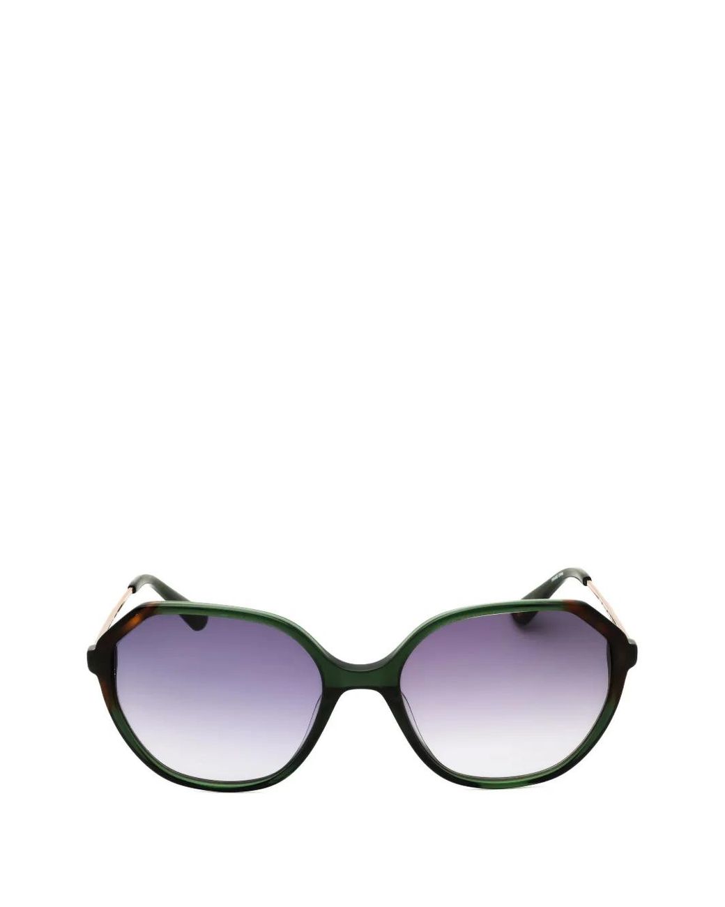 Anne Klein Black Oversized-Frame Sunglasses