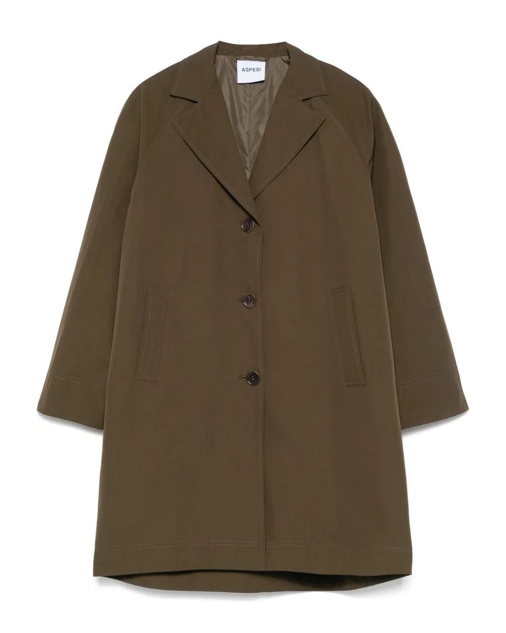 Aspesi Brown Water-Repellent Coat