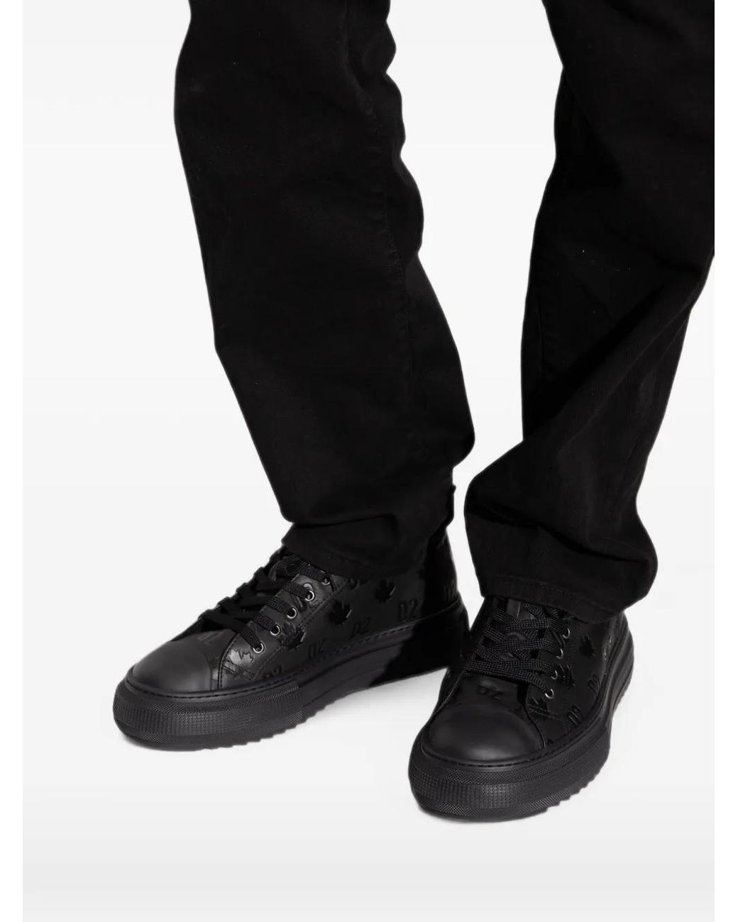 DSquared² Black Berlin Monogram Sneakers for men