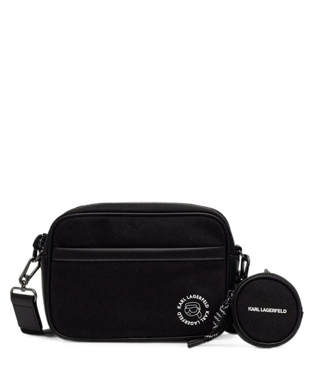 Karl Lagerfeld Black Ikon Detachable-Pouch Belt Bag