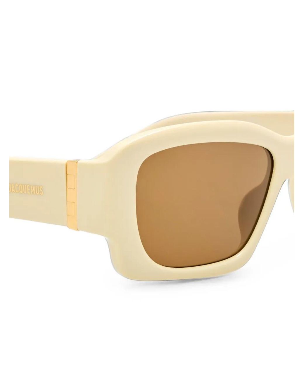 Jacquemus Natural Croisiere Rectangle-Frame Sunglasses