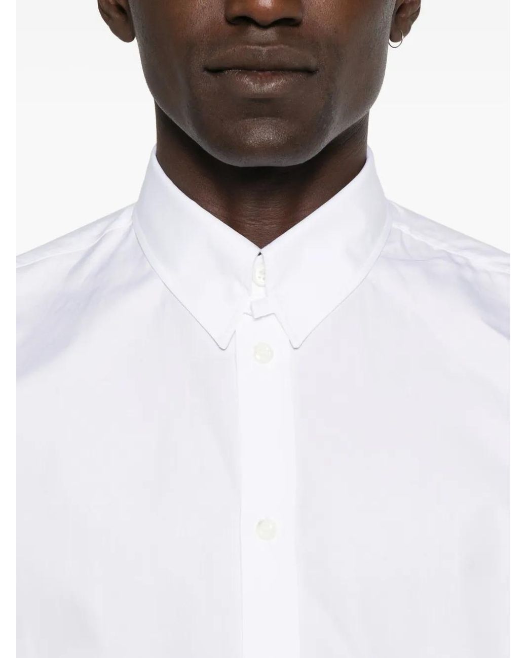 DSquared² White Logo-Detail Cotton Shirt for men