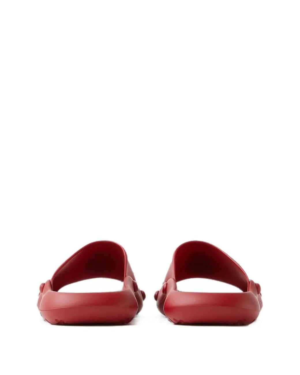 Versace Red Claquettes En Caoutchouc Nettuno for men