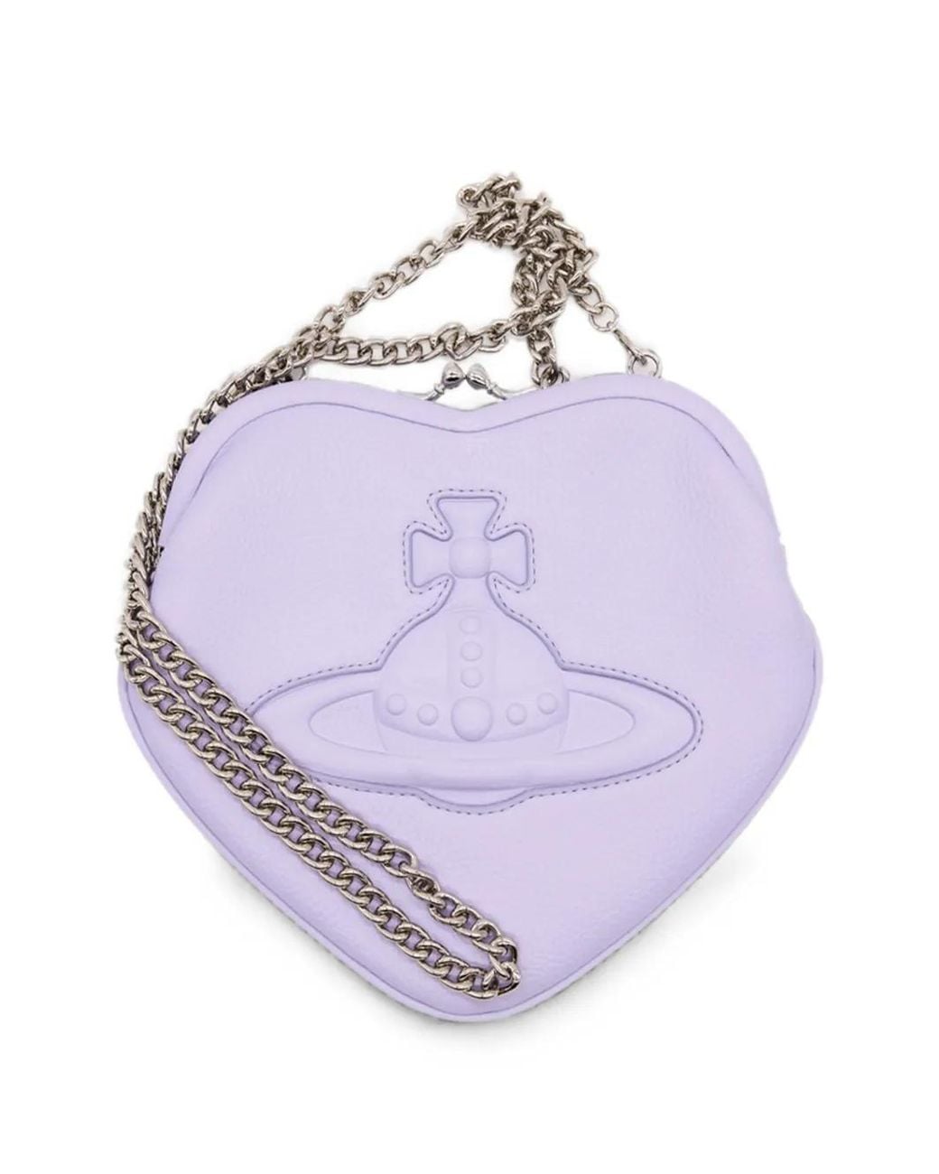 Vivienne Westwood Purple Belle Heart Embossed Mini Bag