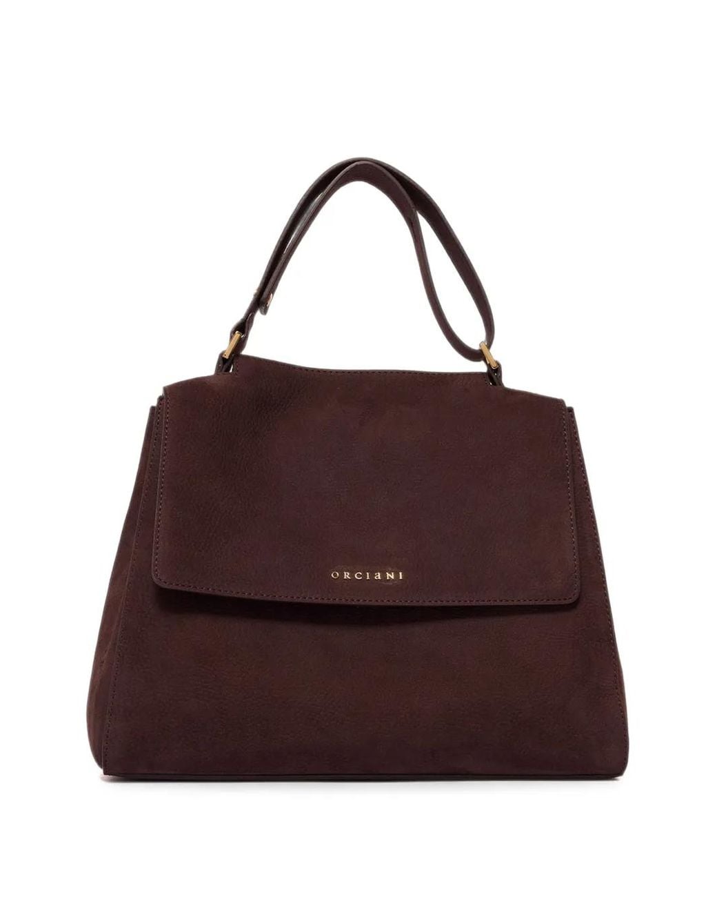 Orciani Purple Medium Sveva Leather Tote Bag