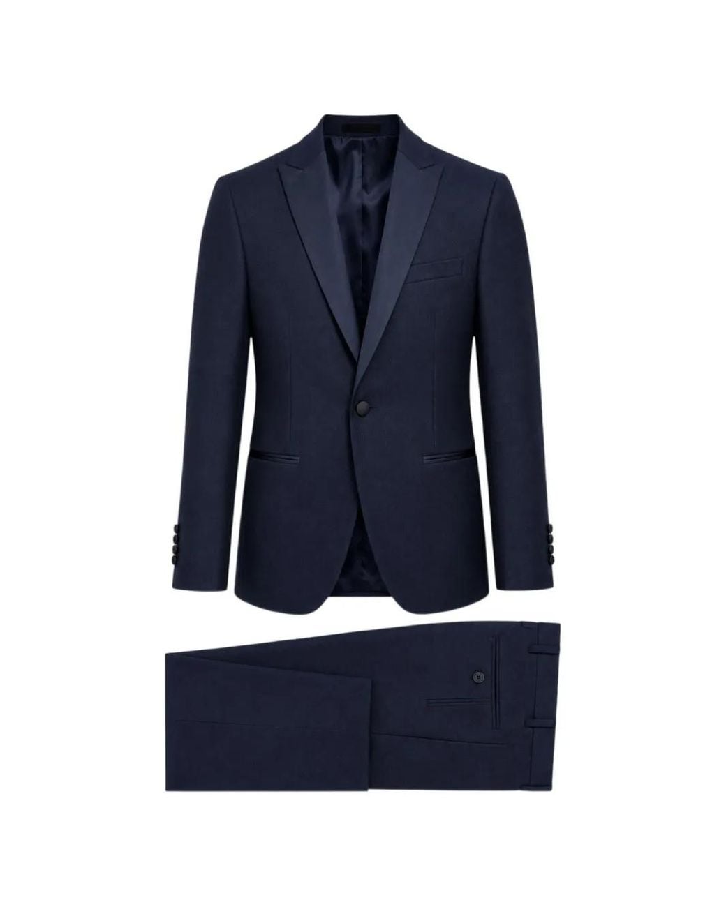 Latorre Blue Costume À Veste À Revers Crantés for men