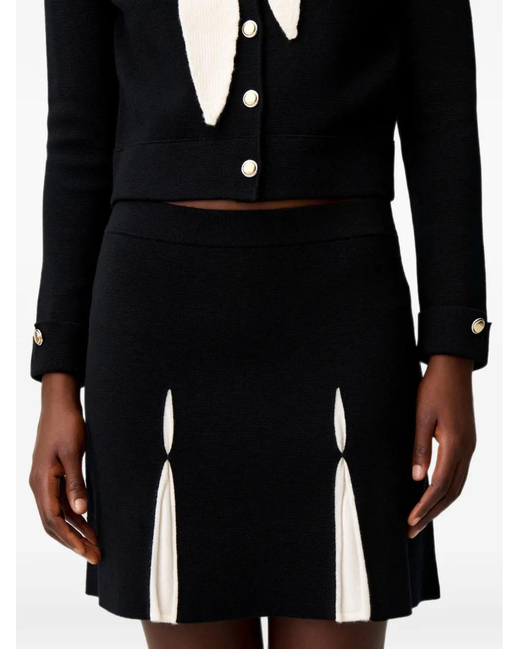 Claudie Pierlot Black Short Knitted Skirt