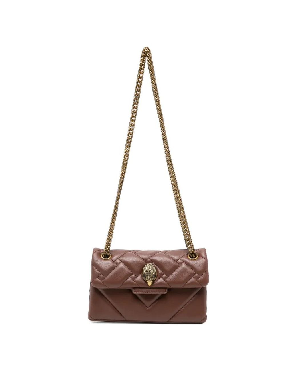 Kurt Geiger Natural Quilted Eagle-Plaque Shoulder Bag