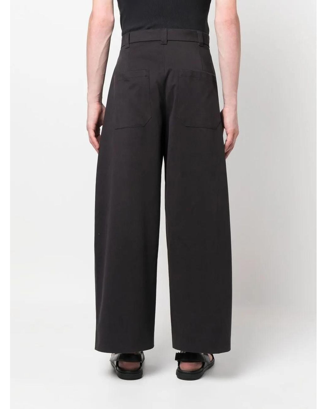 Studio Nicholson Blue Yale Wide-Leg Trousers for men