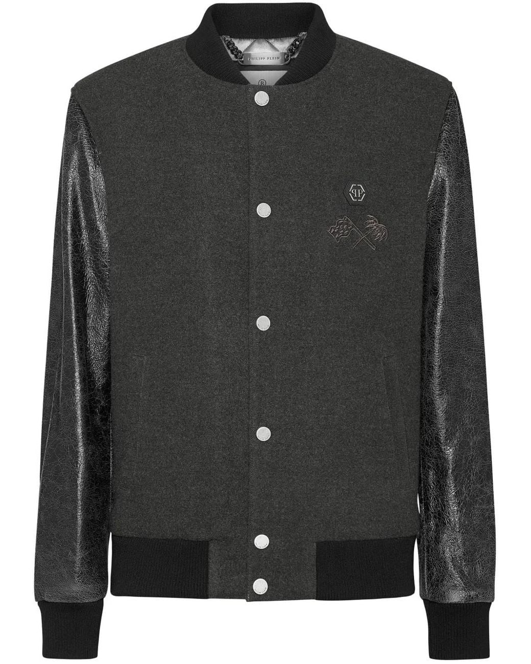 Philipp Plein Black Plein Club Bomber Jacket for men