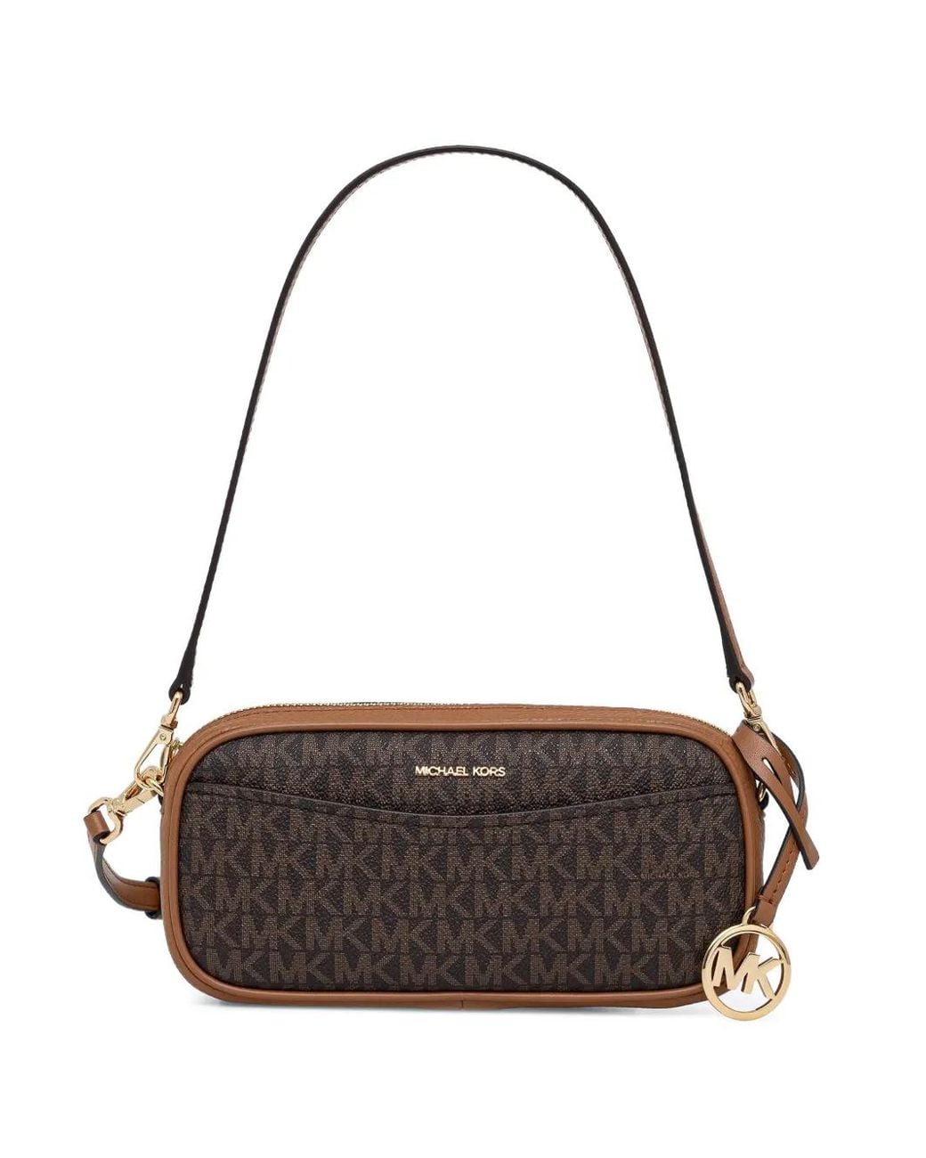 MICHAEL Michael Kors Brown Logo-Print Shoulder Bag