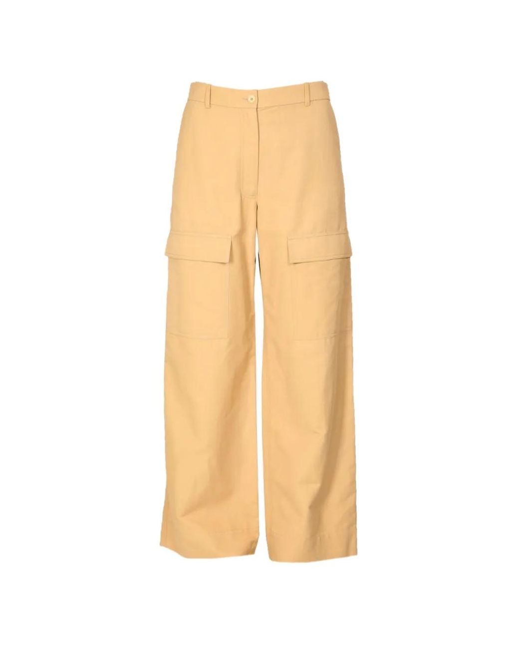 Stella McCartney White Pantalon Ample À Poches Cargo