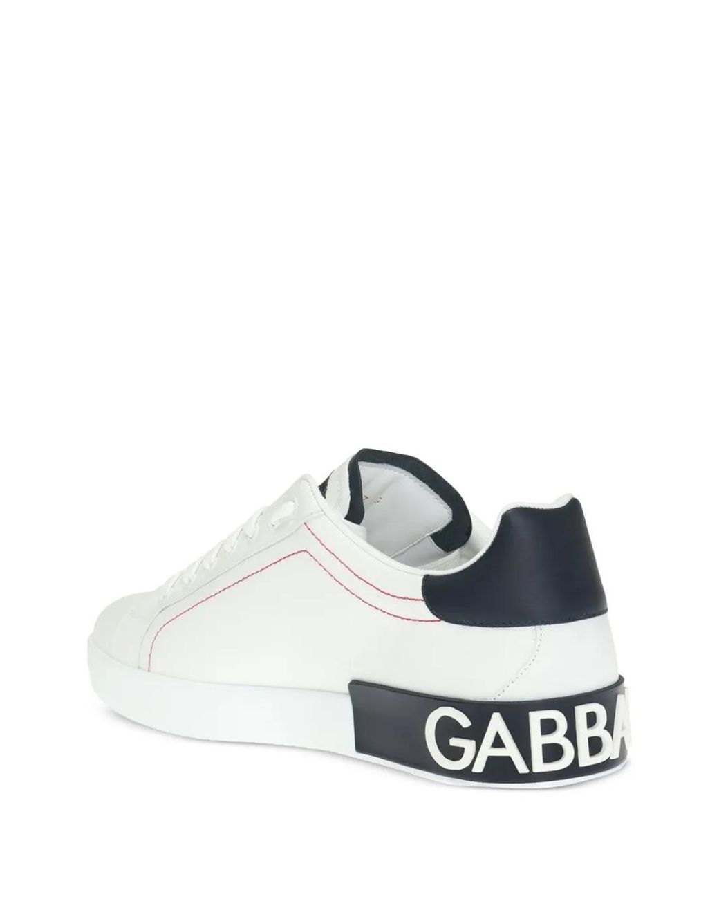 Dolce & Gabbana White Portofino Leather Sneakers for men