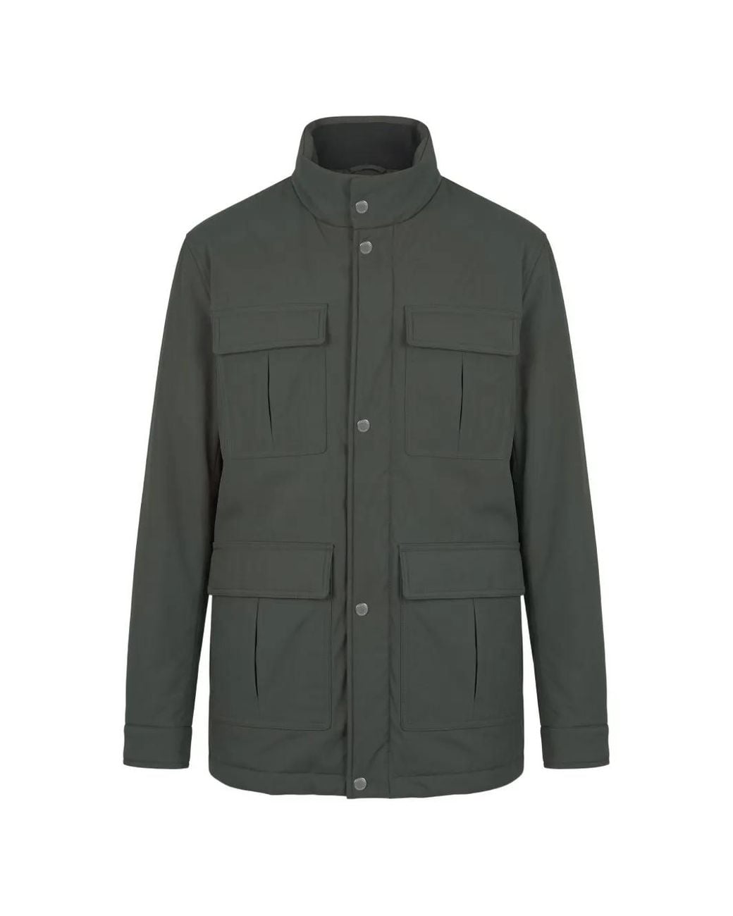 Valstar Gray Multi-Pocket High-Neck Jacket for men